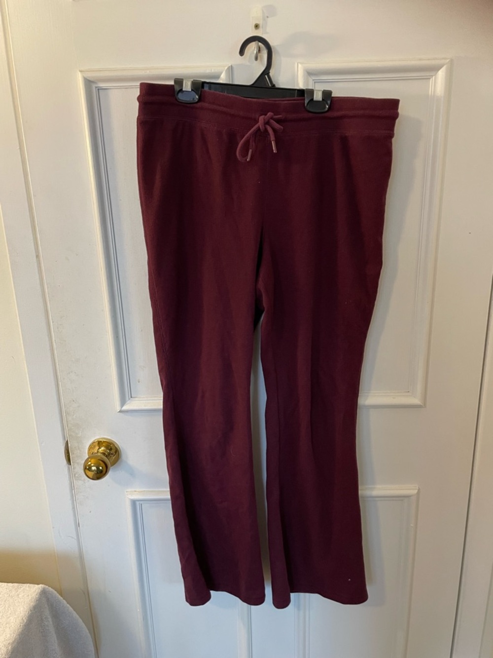 Sunday Best Wine Red Waffle Lounge Pants